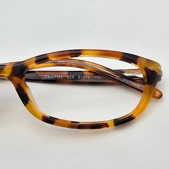 Dolce & Gabbana D&G1125 623 Yellow Tortoise Eyeglasses Frame w/ Flexhinge Italy - Picture 11 of 12